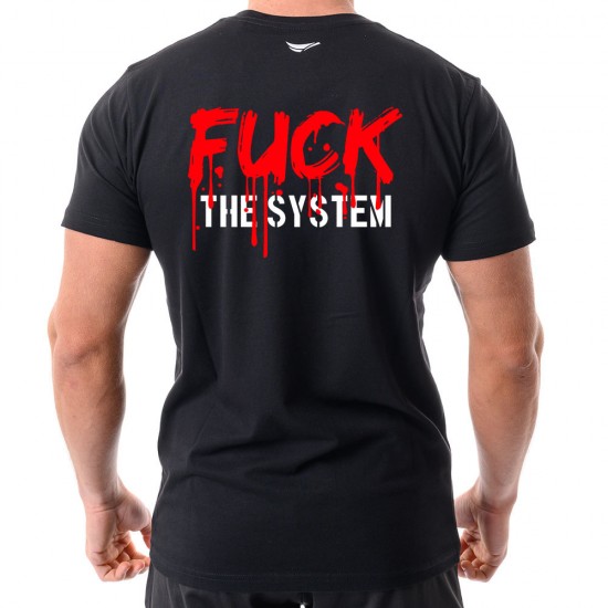 23463-1 Black Мъжка Тениска The System M-3XL