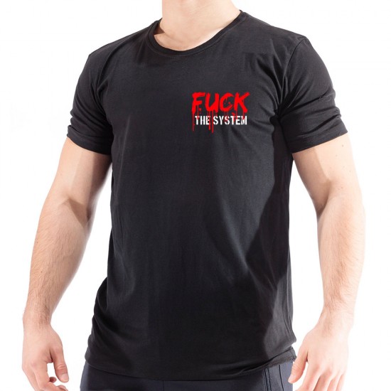 23463-1 Black Мъжка Тениска The System M-3XL