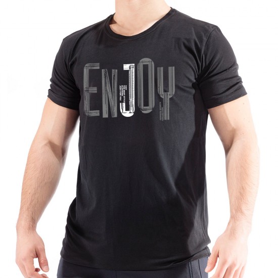 23465-1 Black Мъжка Тениска Enjoy M-3XL